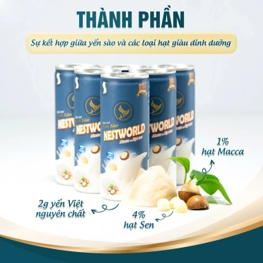 Quà Tết 2.026 Thùng 24 Lon Sữa Hạt Yến Sào NestWorld Macca và Hạt Sen Giá Ưu Đãi 1,728,000₫ 4 Quà Tết 2.026 Thùng 24 Lon Sữa Hạt Yến Sào NestWorld Macca và Hạt Sen Giá Ưu Đãi 1,728,000₫ 4