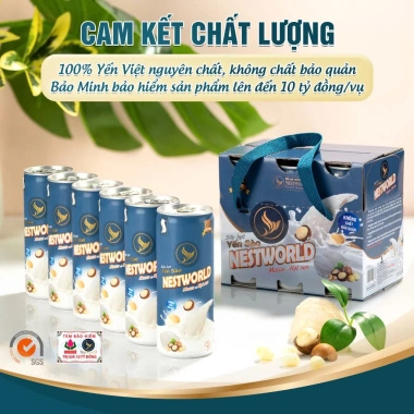 Quà Tết 2.026 Thùng 24 Lon Sữa Hạt Yến Sào NestWorld Macca và Hạt Sen Giá Ưu Đãi 1,728,000₫