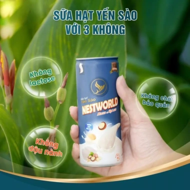 Quà Tết 2.026 Thùng 24 Lon Sữa Hạt Yến Sào NestWorld Macca và Hạt Sen Giá Ưu Đãi 1,728,000₫