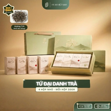 Quà Tết cao cấp Tứ Đại Danh Trà Hy An - 4 loại trà thượng hạng, giảm còn 850k, quà tặng doanh nghiệp