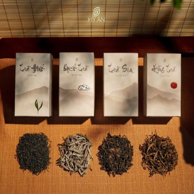Quà Tết cao cấp Tứ Đại Danh Trà Hy An - 4 loại trà thượng hạng, giảm còn 850k, quà tặng doanh nghiệp