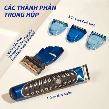 Quà Tết Hoả Tóc Máy Cạo Nam Gillette Styler 4in1 Bộ Cạo Râu 175g Ưu Đãi 800k