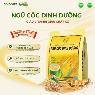 Quà Tết Ngũ Cốc Dinh Dưỡng Sing Việt Bịch 500g - Bổ Dưỡng Toàn Thân, Phù Hợp Mọi Người, Giá 55.000 VND
