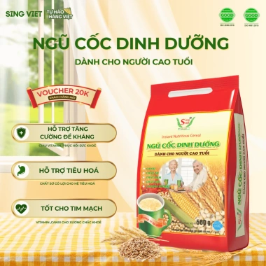 Quà Tết Ngũ Cốc Dinh Dưỡng Sing Việt Bịch 500g - Bổ Dưỡng Toàn Thân, Phù Hợp Mọi Người, Giá 55.000 VND