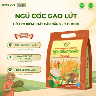 Quà Tết Ngũ Cốc Dinh Dưỡng Sing Việt Bịch 500g - Bổ Dưỡng Toàn Thân, Phù Hợp Mọi Người, Giá 55.000 VND