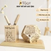 Quà Tết ý nghĩa - Lịch gỗ lục giác handmade décor bàn độc đáo, chỉ 139.000₫