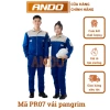 Quần áo bảo hộ Ando PR07 xanh phối ghi - vải pangram cao cấp, giảm giá 150k