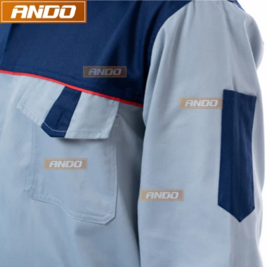 Quần áo bảo hộ lao động Ando AD03 màu ghi xanh phối xanh than - Giá giảm còn 110.000 VND 5