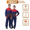 Quần áo bảo hộ lao động Ando AD04 xanh than phối đỏ - Giá chỉ 120.000₫