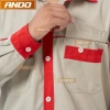 Quần áo bảo hộ lao động Ando AD06 màu ghi phối đỏ - Độ bền cao, an toàn, giá chỉ 110k 3