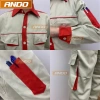 Quần áo bảo hộ lao động Ando AD06 màu ghi phối đỏ - Độ bền cao, an toàn, giá chỉ 110k 6