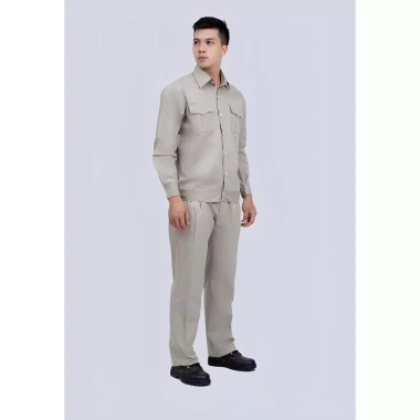 Quần áo bảo hộ lao động Ando AD09 màu ghi vải kaki 2/1 - Giá chỉ 84.000 VND 3