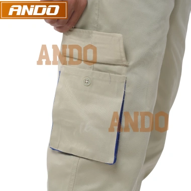 Quần áo bảo hộ lao động Ando AD10 màu ghi xanh, che cúc - Giá giảm 110.000₫ 5