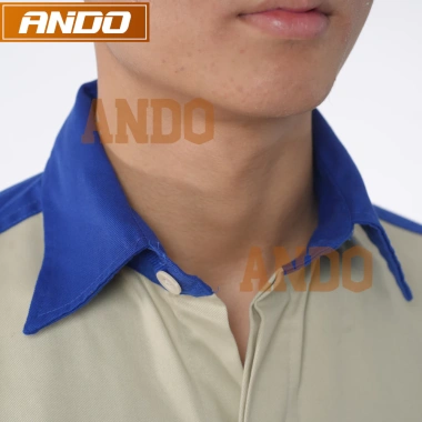 Quần áo bảo hộ lao động Ando AD10 màu ghi xanh, che cúc - Giá giảm 110.000₫ 8