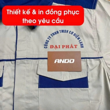 Quần áo bảo hộ lao động Ando AD10 màu ghi xanh, che cúc - Giá giảm 110.000₫ 9