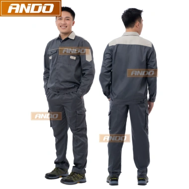 Quần áo bảo hộ lao động Ando AD11 xám đậm - Bảo vệ an toàn, chỉ 120.000₫