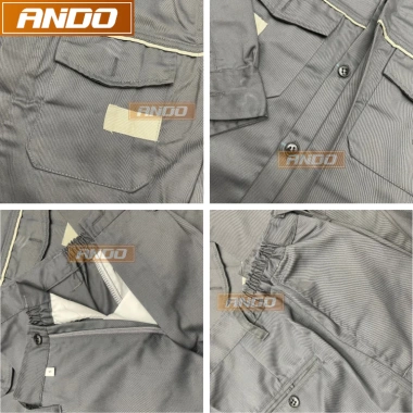Quần áo bảo hộ lao động Ando AD11 xám đậm - Bảo vệ an toàn, chỉ 120.000₫
