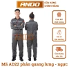 Quần áo bảo hộ lao động Ando AD22 phản quang màu chì - Giá chỉ 120.000₫