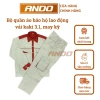 Quần áo bảo hộ lao động Ando - Cả bộ phối màu vải kaki 3/1, may kỹ, giá 190.000₫ 8