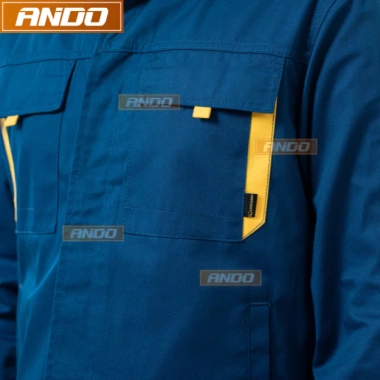 Quần áo bảo hộ lao động Ando PR01 cổ bẻ xanh, vải pangrim cao cấp - Giá chỉ 139.000đ 2 Quần áo bảo hộ lao động Ando PR01 cổ bẻ xanh, vải pangrim cao cấp - Giá chỉ 139.000đ 2