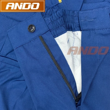 Quần áo bảo hộ lao động Ando PR01 cổ bẻ xanh, vải pangrim cao cấp - Giá chỉ 139.000đ