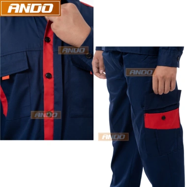 Quần áo bảo hộ lao động Ando PR02 - Tím than, vải pangrim, chỉ 180.000₫ 5