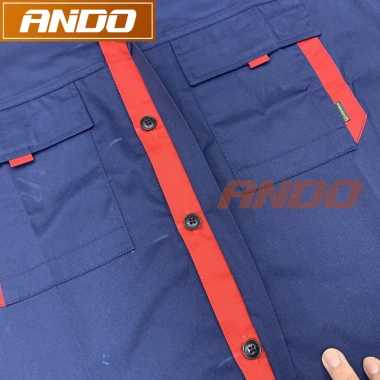 Quần áo bảo hộ lao động Ando PR02 - Tím than, vải pangrim, chỉ 180.000₫ 6