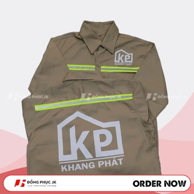 Quần áo bảo hộ lao động đồng phục nhân viên vải kaki dày dặn, in tùy chỉnh 5 từ Quần áo bảo hộ lao động đồng phục nhân viên vải kaki dày dặn, in tùy chỉnh 5 từ
