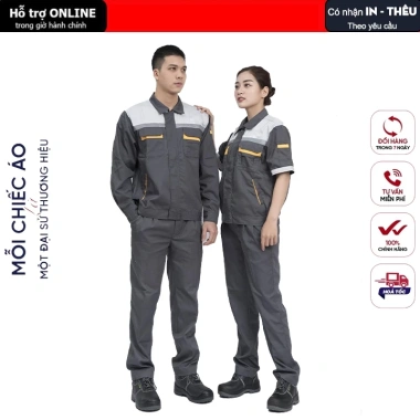 Quần áo bảo hộ lao động PR04 - Đồng phục kỹ sư, công nhân vải Pangrim, giá 160.000₫ Quần áo bảo hộ lao động PR04 - Đồng phục kỹ sư, công nhân vải Pangrim, giá 160.000₫