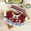 Quần áo bé 40cm Cotton Gothic Berry Ichiban – Đồ trẻ em rượu vang đỏ, dễ thương, 150k 2