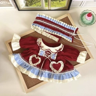 Quần áo bé 40cm Cotton Gothic Berry Ichiban – Đồ trẻ em rượu vang đỏ, dễ thương, 150k 2 Quần áo bé 40cm Cotton Gothic Berry Ichiban – Đồ trẻ em rượu vang đỏ, dễ thương, 150k 2