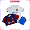 Quần áo bóng đá Barca vải mè cao cấp, thoáng mát, chuẩn thi đấu sân nhà sân khách - 220k
