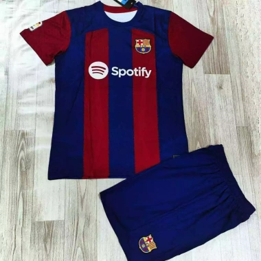 Quần áo bóng đá Barca vải mè cao cấp, thoáng mát, chuẩn thi đấu sân nhà sân khách - 220k 7