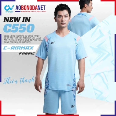 Quần Áo Bóng Đá CV C550 Bộ Đồ Đá Banh Chất Vải Cao Cấp Co Giãn Thấm Hút Mồ Hôi