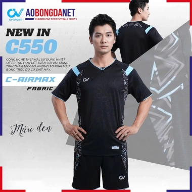 Quần Áo Bóng Đá CV C550 Bộ Đồ Đá Banh Chất Vải Cao Cấp Co Giãn Thấm Hút Mồ Hôi