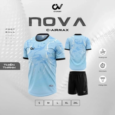 Quần Áo Bóng Đá Nam Nữ CV Nova – Vải Thoáng Mát, Co Giãn, Thấm Hút Mồ Hôi, 195k 5