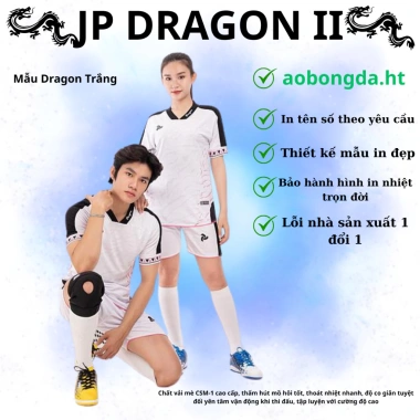 Quần Áo Bóng Đá Nam Nữ JP Dragon Trắng Hồng Vải Cao Cấp In Tên Số Theo Yêu Cầu 185.600 VND