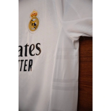 Quần áo bóng đá Real Madrid sân nhà 24-25 - Áo trắng vải mè Thái Caro 211k 5 Quần áo bóng đá Real Madrid sân nhà 24-25 - Áo trắng vải mè Thái Caro 211k 5