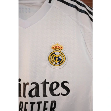 Quần áo bóng đá Real Madrid sân nhà 24-25 - Áo trắng vải mè Thái Caro 211k