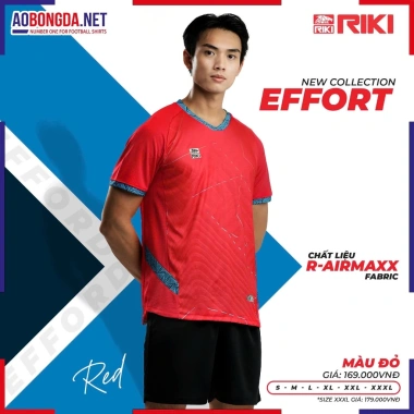 Quần Áo Bóng Đá Riki BD02 Effort - Bộ Đồ Đá Banh Thiết Kế Độc Đáo, Vải R-airmaxx Cao Cấp, Thoáng Mát, Giá 200k