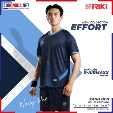 Quần Áo Bóng Đá Riki BD02 Effort - Bộ Đồ Đá Banh Thiết Kế Độc Đáo, Vải R-airmaxx Cao Cấp, Thoáng Mát, Giá 200k