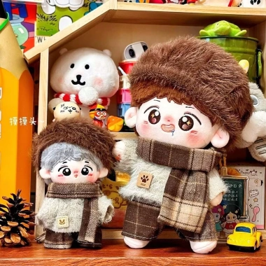 Quần áo búp bê Cotton 10-20cm Nam Nữ - Bộ đồ sang trọng mùa đông cho trẻ em