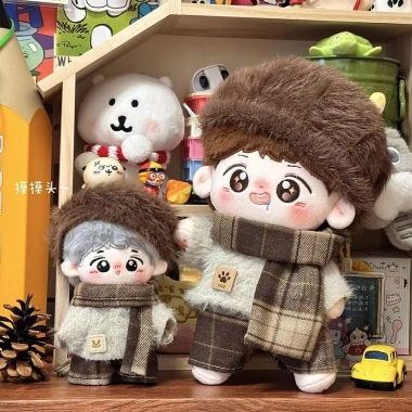 Quần áo búp bê Cotton 10-20cm Nam Nữ - Bộ đồ sang trọng mùa đông cho trẻ em