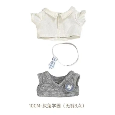 Quần Áo Búp Bê Cotton 10cm Giá Rẻ, Đồng Phục Học Tập, Miễn Phí Vận Chuyển