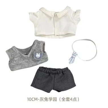 Quần Áo Búp Bê Cotton 10cm Giá Rẻ, Đồng Phục Học Tập, Miễn Phí Vận Chuyển