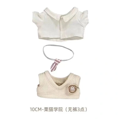 Quần Áo Búp Bê Cotton 10cm Giá Rẻ, Đồng Phục Học Tập, Miễn Phí Vận Chuyển