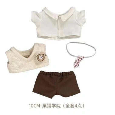 Quần Áo Búp Bê Cotton 10cm Giá Rẻ, Đồng Phục Học Tập, Miễn Phí Vận Chuyển