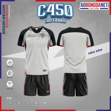 Quần Áo Đá Banh C450 Không Logo - Vải mềm thoáng, thấm hút tốt, co dãn đa chiều, chỉ 180.000