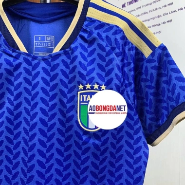 Quần áo đá bóng đội tuyển Ý World Cup 2.026 - Vải mè Thái caro, co giãn 4 chiều, thoáng mát, thấm hút, chỉ 220k