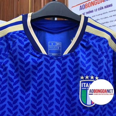 Quần áo đá bóng đội tuyển Ý World Cup 2.026 - Vải mè Thái caro, co giãn 4 chiều, thoáng mát, thấm hút, chỉ 220k